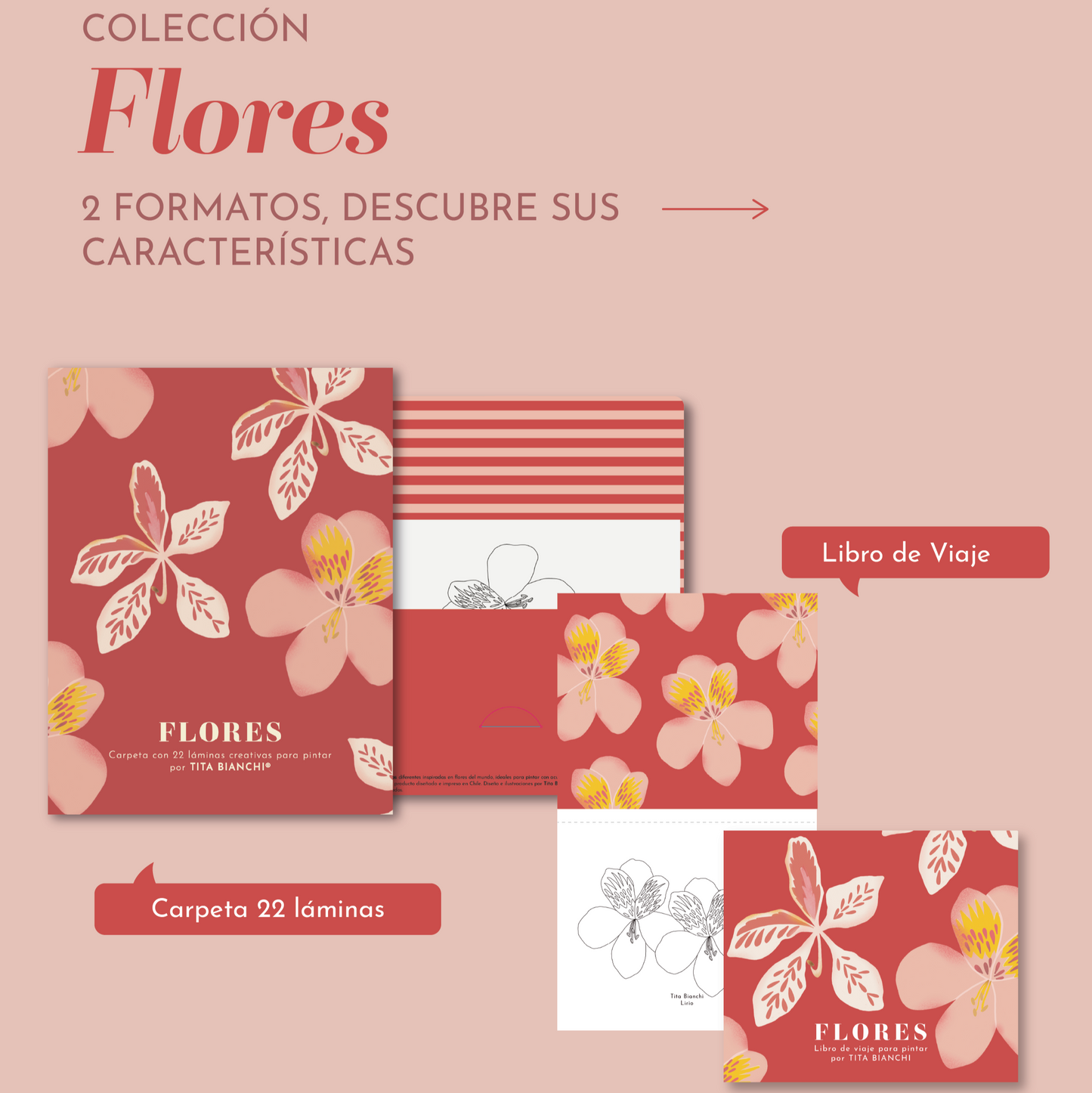 Libro de Viaje para pintar Flores