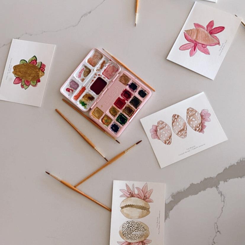 Libros para pintar inspirados en la naturaleza, tamaño pocket ideal para viaje, tita bianchi, pintar con acuarela y lápices
