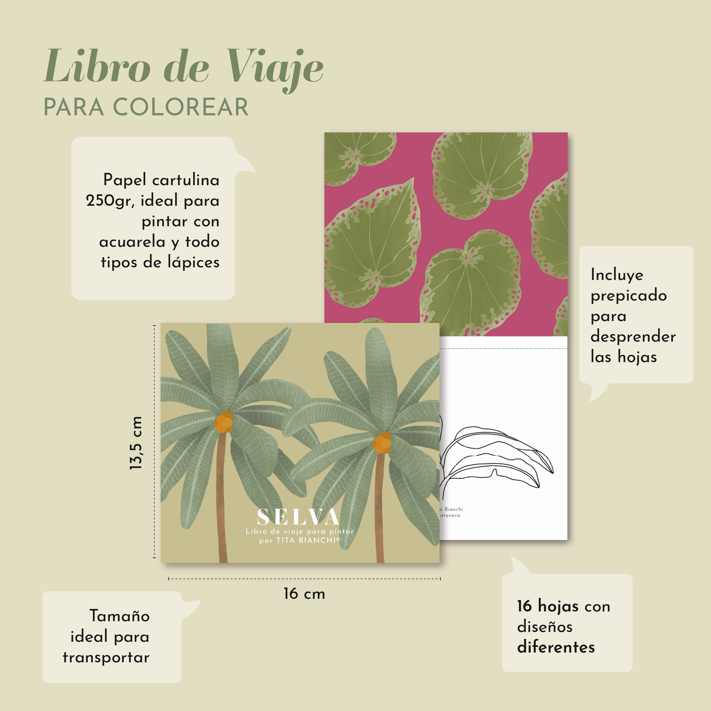 Libro de Viaje para pintar Selva