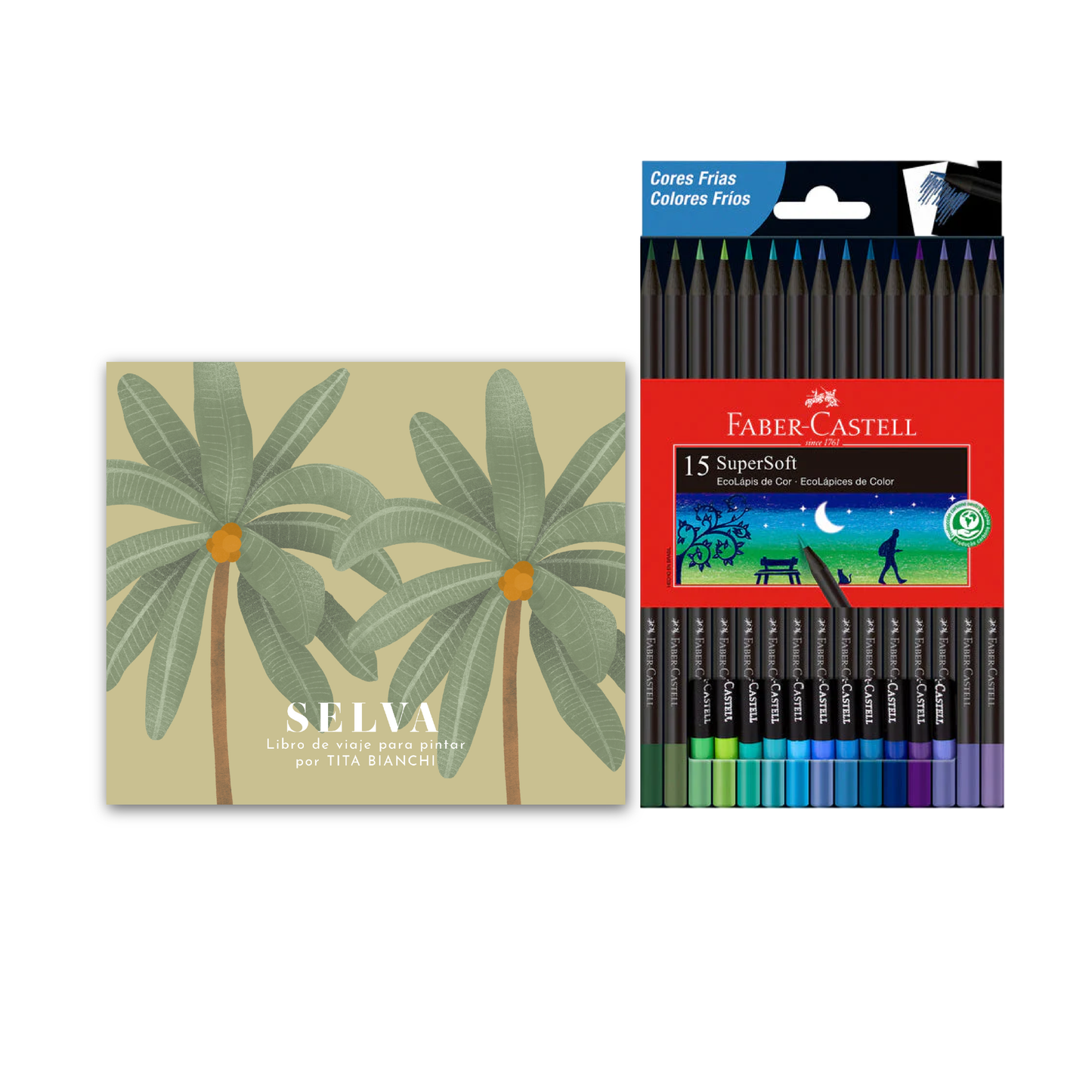 Pack Libro para pintar + Lápices supersoft Faber Castell