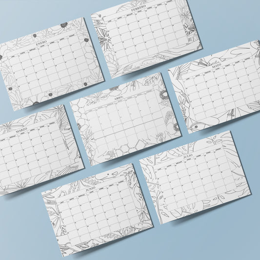 Calendario para Pintar 2026