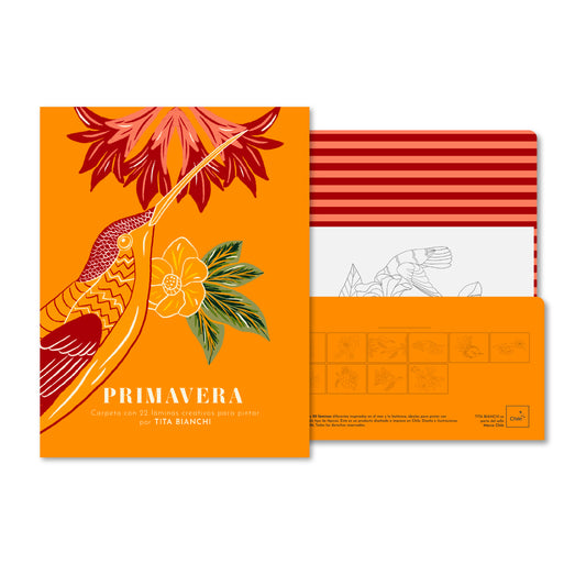 Carpeta Primavera con 22 láminas para pintar