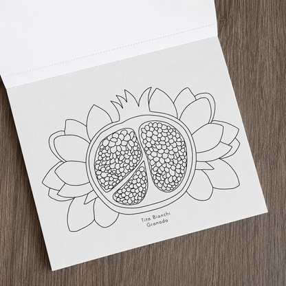 Libro para pintar Fruta Botánica