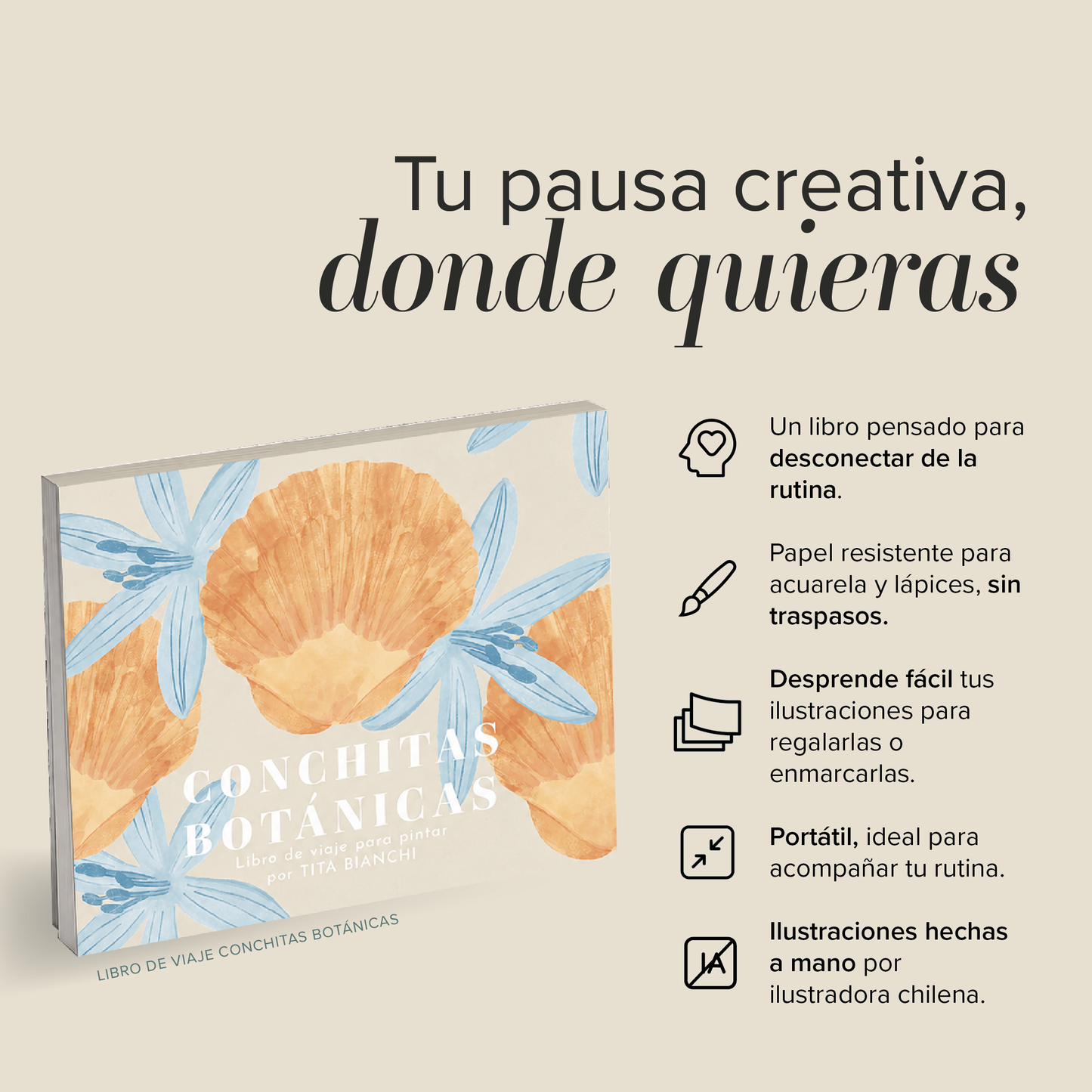 Libro para pintar Conchitas Botánicas
