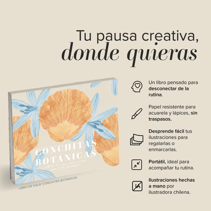 Libro para pintar Conchitas Botánicas