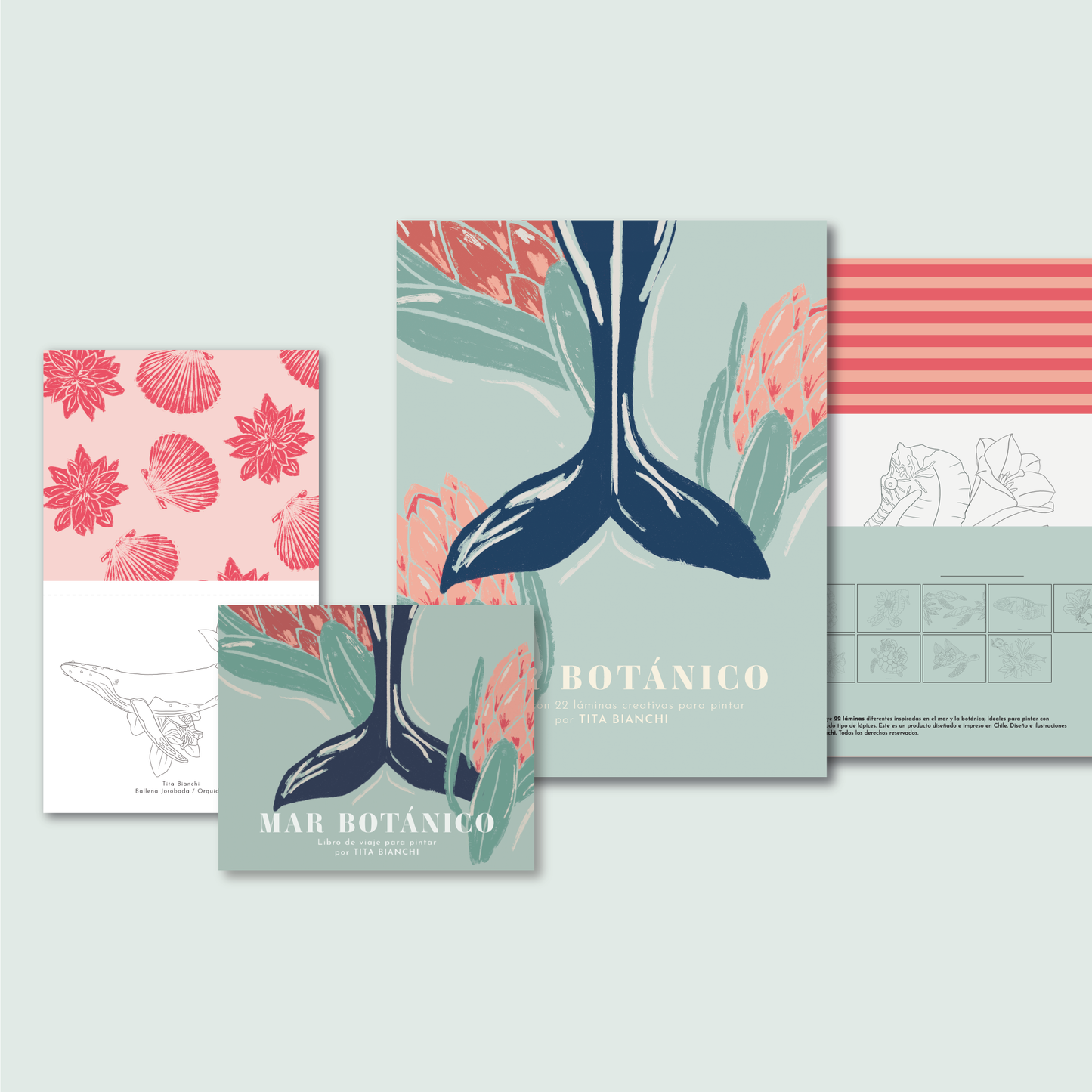 Pack Especial Mar Botánico: Libro de Viaje + Carpeta con 22 Láminas para Pintar