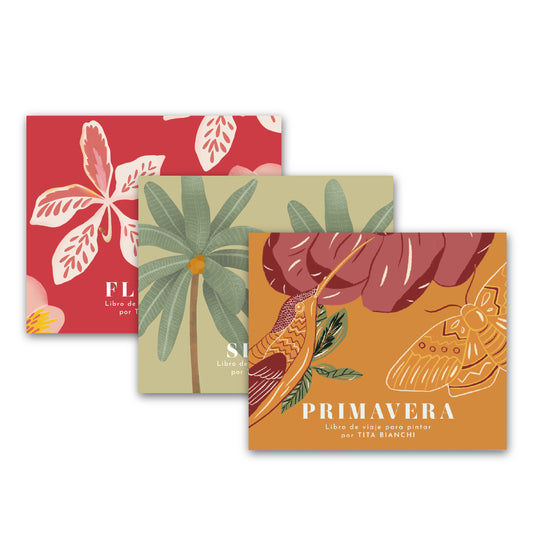 Pack botánico, libros para pintar