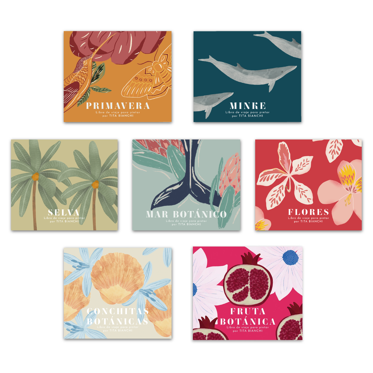 Pack todos los libros para pintar 7 modelos