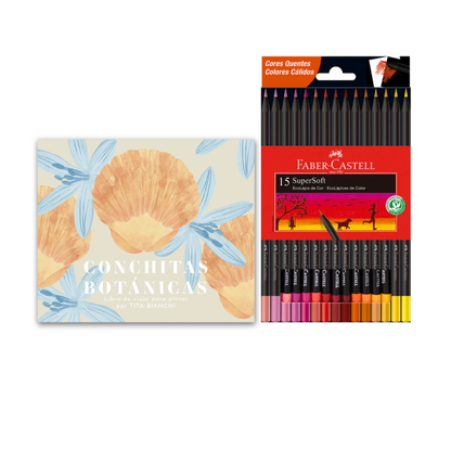 Pack Libro para pintar + Lápices supersoft Faber Castell