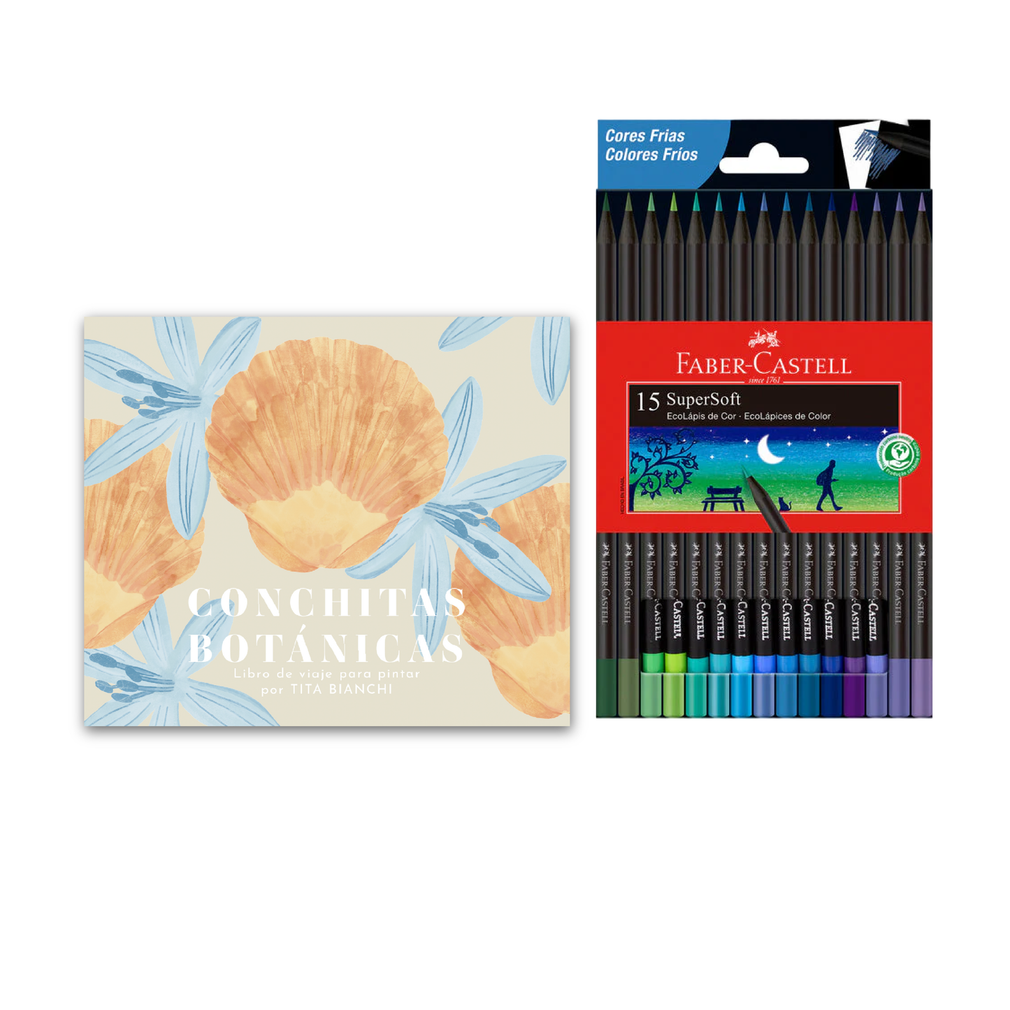 Pack Libro para pintar + Lápices supersoft Faber Castell