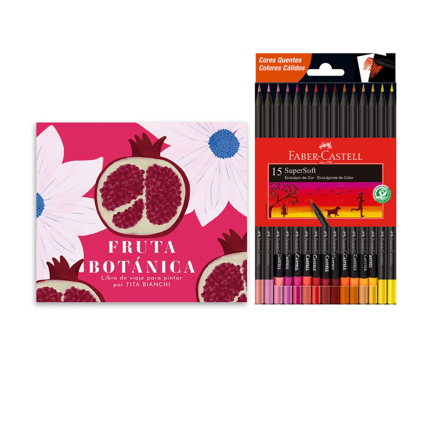 Pack Libro para pintar + Lápices supersoft Faber Castell