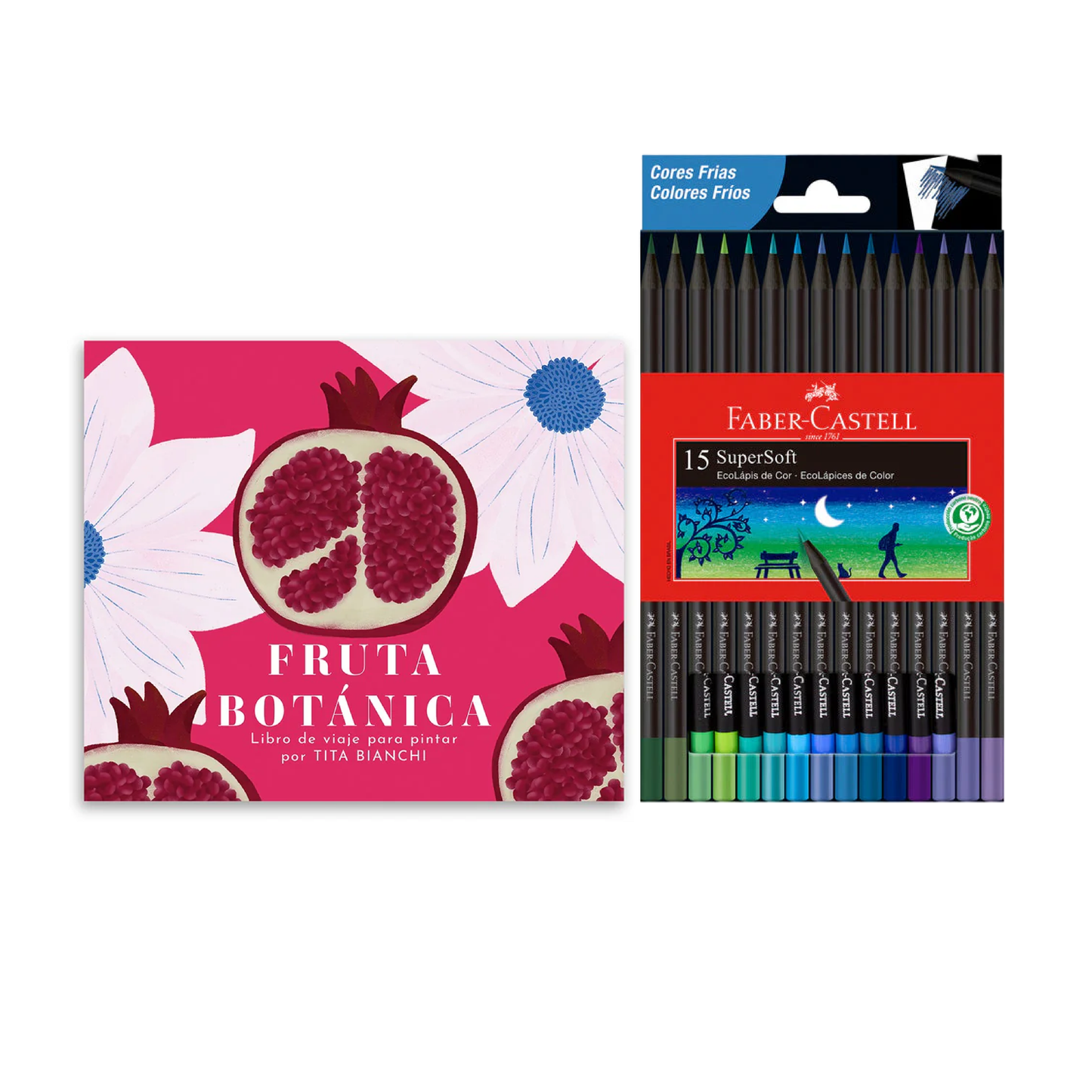 Pack Libro para pintar + Lápices supersoft Faber Castell