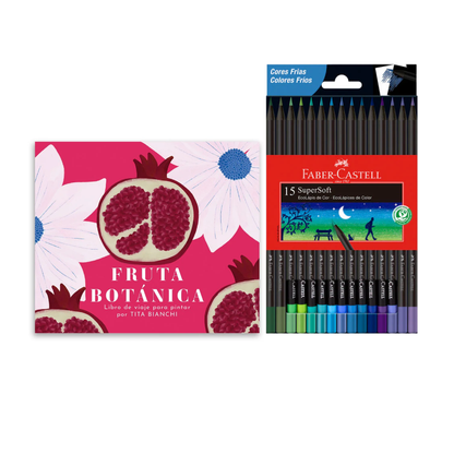 Pack Libro para pintar + Lápices supersoft Faber Castell