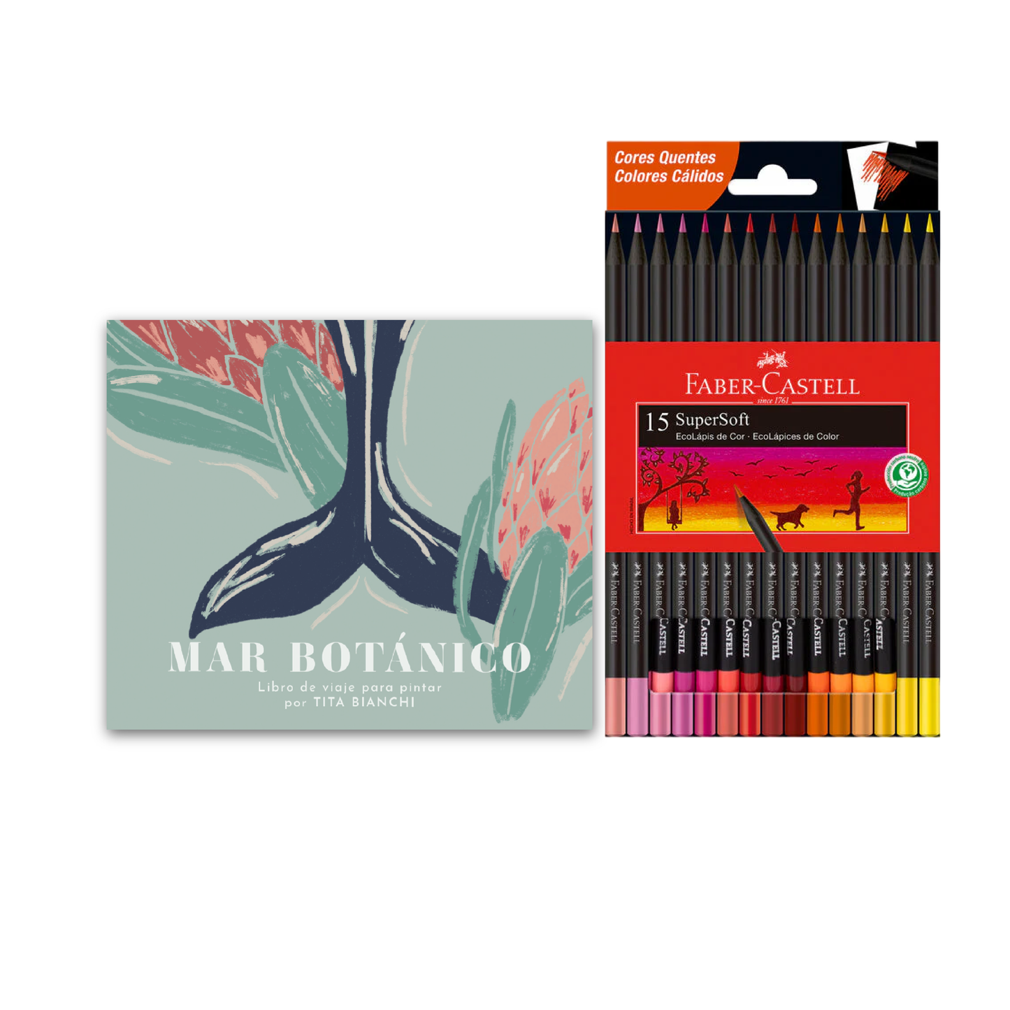 Pack Libro para pintar + Lápices supersoft Faber Castell