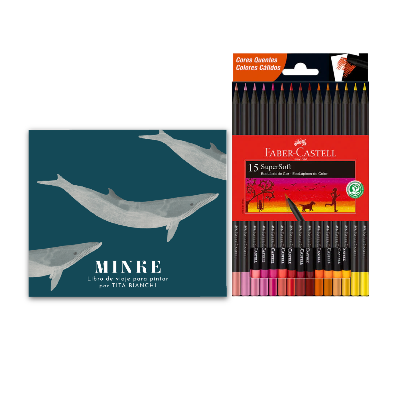 Pack Libro para pintar + Lápices supersoft Faber Castell