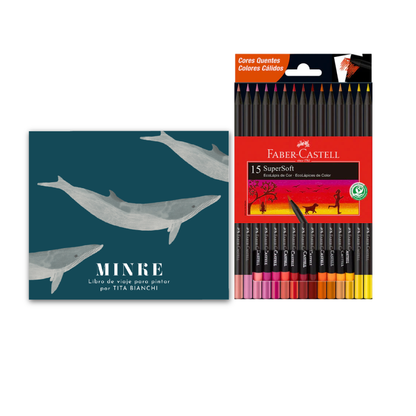 Pack Libro para pintar + Lápices supersoft Faber Castell