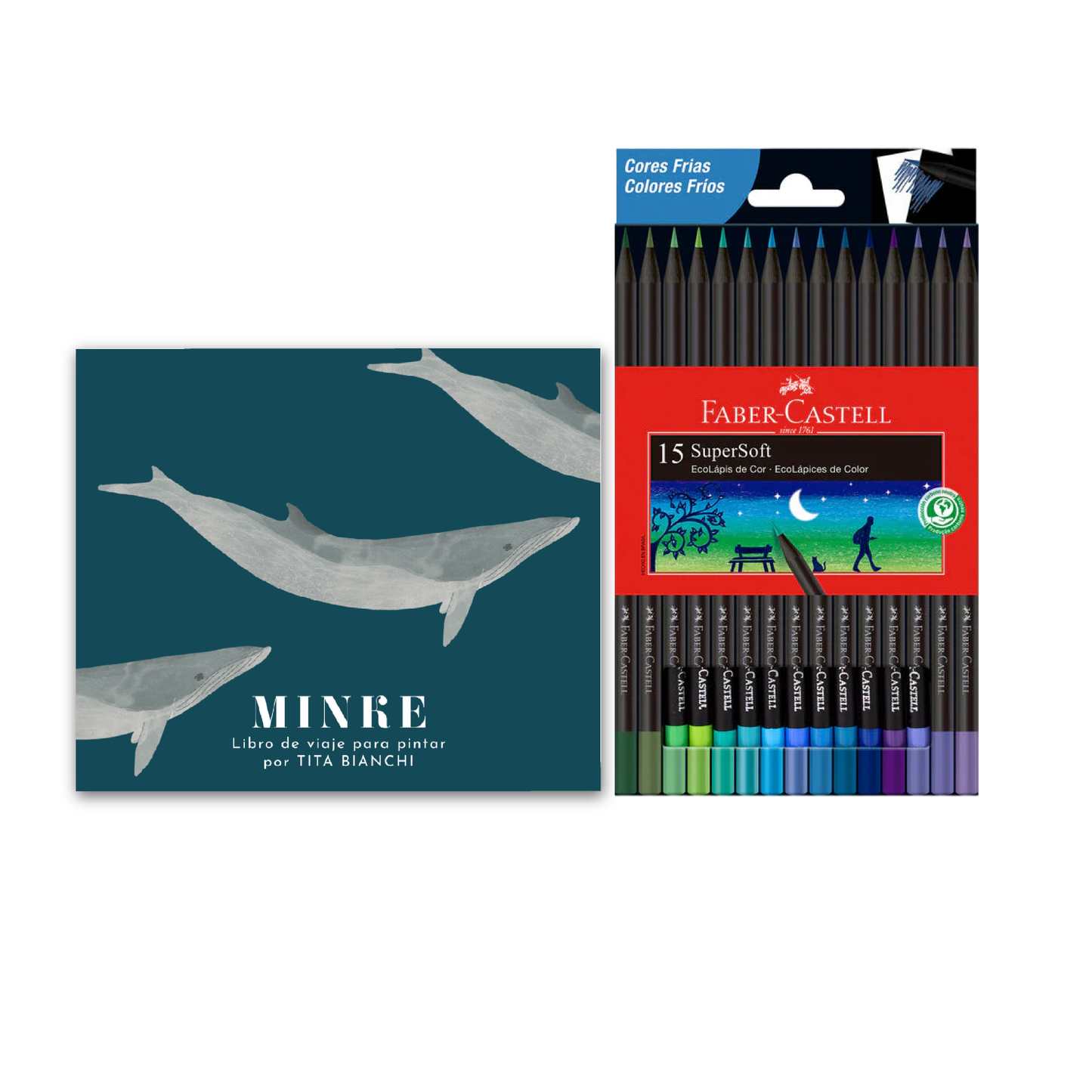 Pack Libro para pintar + Lápices supersoft Faber Castell