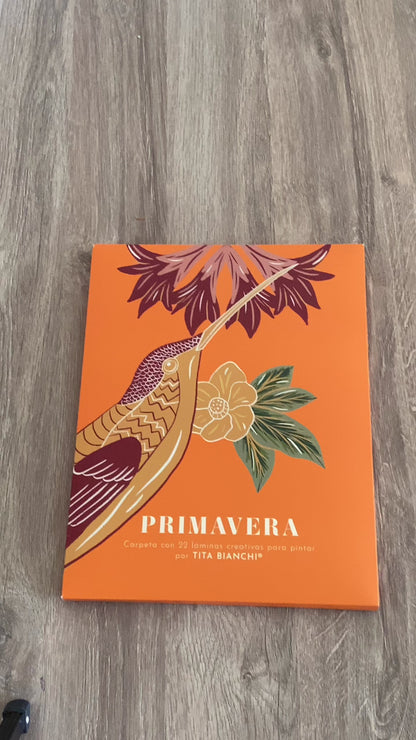 Carpeta Primavera con 22 láminas para pintar
