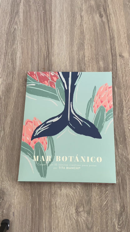 Carpeta Mar Botánico con 22 láminas para pintar