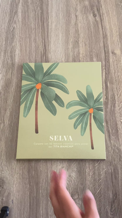 Carpeta Selva con 22 láminas para pintar