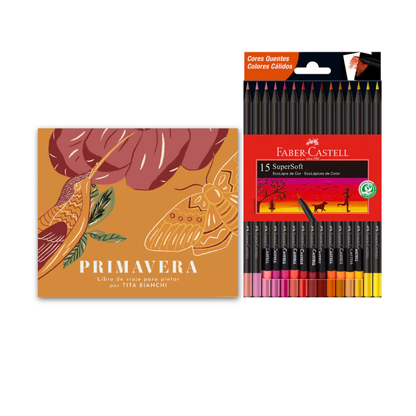 Pack Libro para pintar + Lápices supersoft Faber Castell