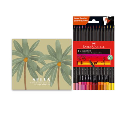 Pack Libro para pintar + Lápices supersoft Faber Castell
