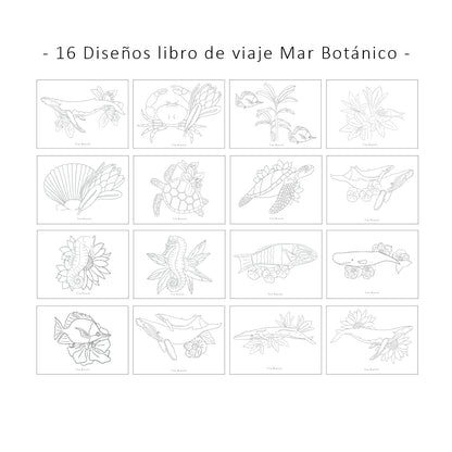 Libro de Viaje para pintar Mar Botánico